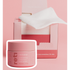 chemical peel pads and disposable face towels in pink packaging for Reti Skin